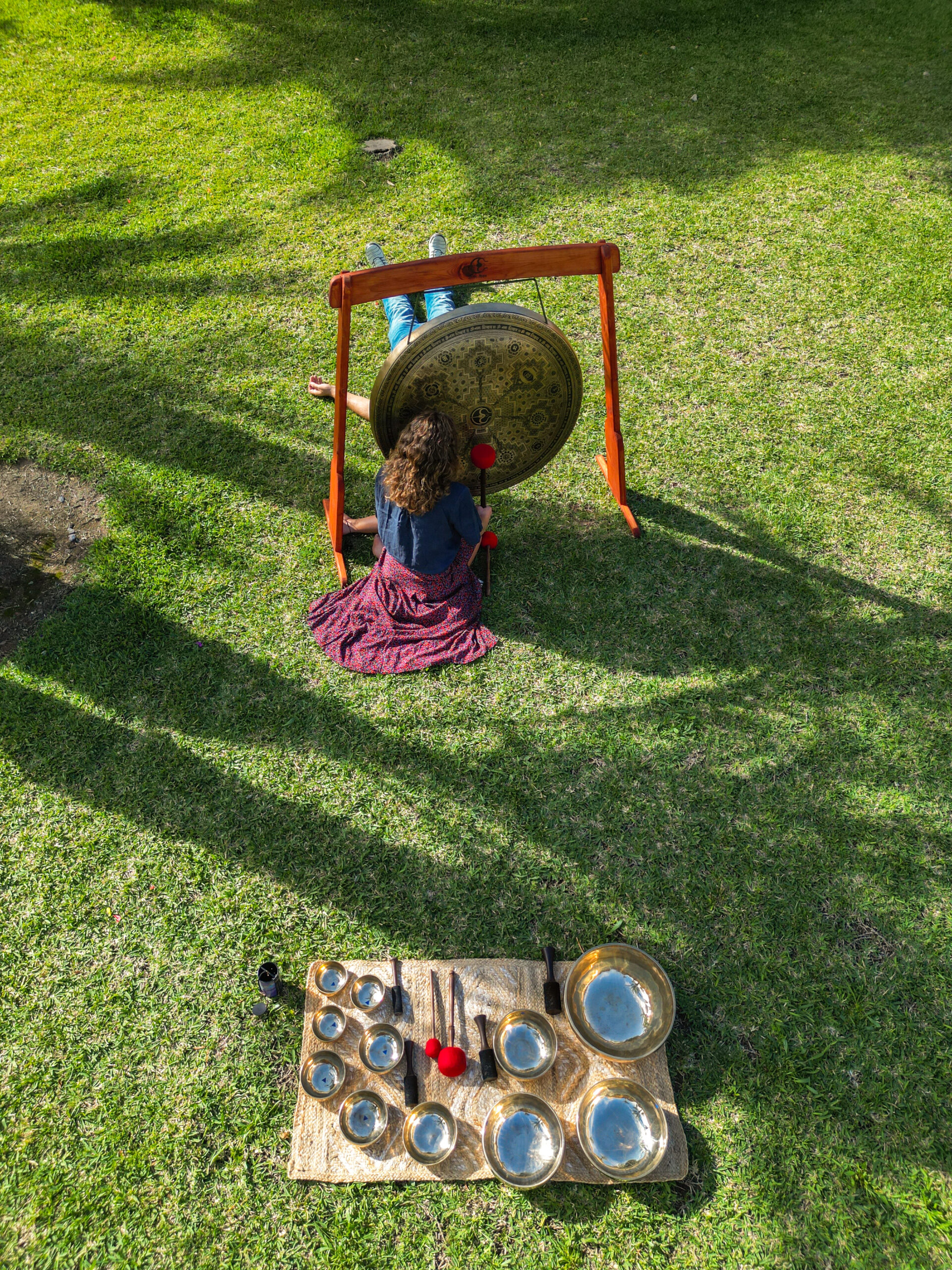 Sesión de Gong al aire libre
